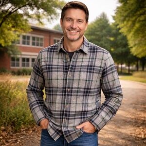 Pendelton Merino Wool Lodge Shirt Men's M Front Pocket